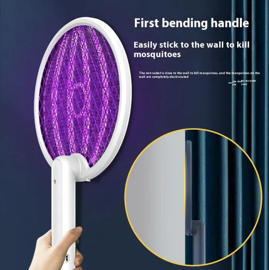Raqueta Eléctrica Recargable para Mosquitos – Zapper de Insectos de Alta Potencia para el Hogar